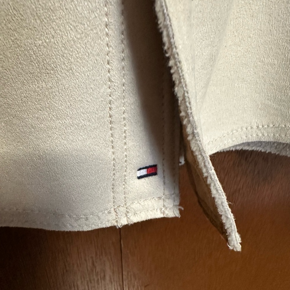 Tommy Hilfiger Shirt Jacket Mens Small Coat Faux Suede Fleece Lined - Picture 5 of 7